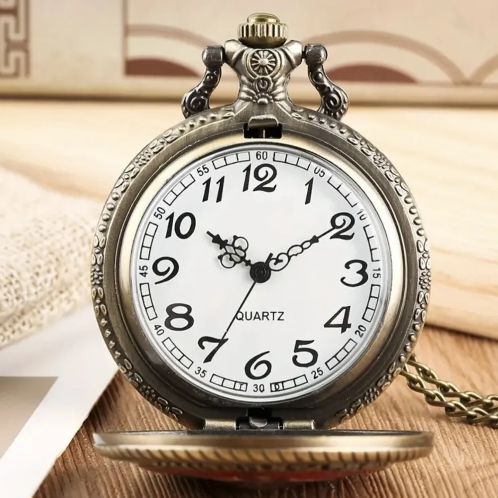 New Eagle Pocket Watch Hollow Flying Hawk Carving Necklace Chain, T1MIS